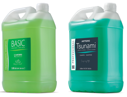 Shampoos Basic y Tsunami de Artero